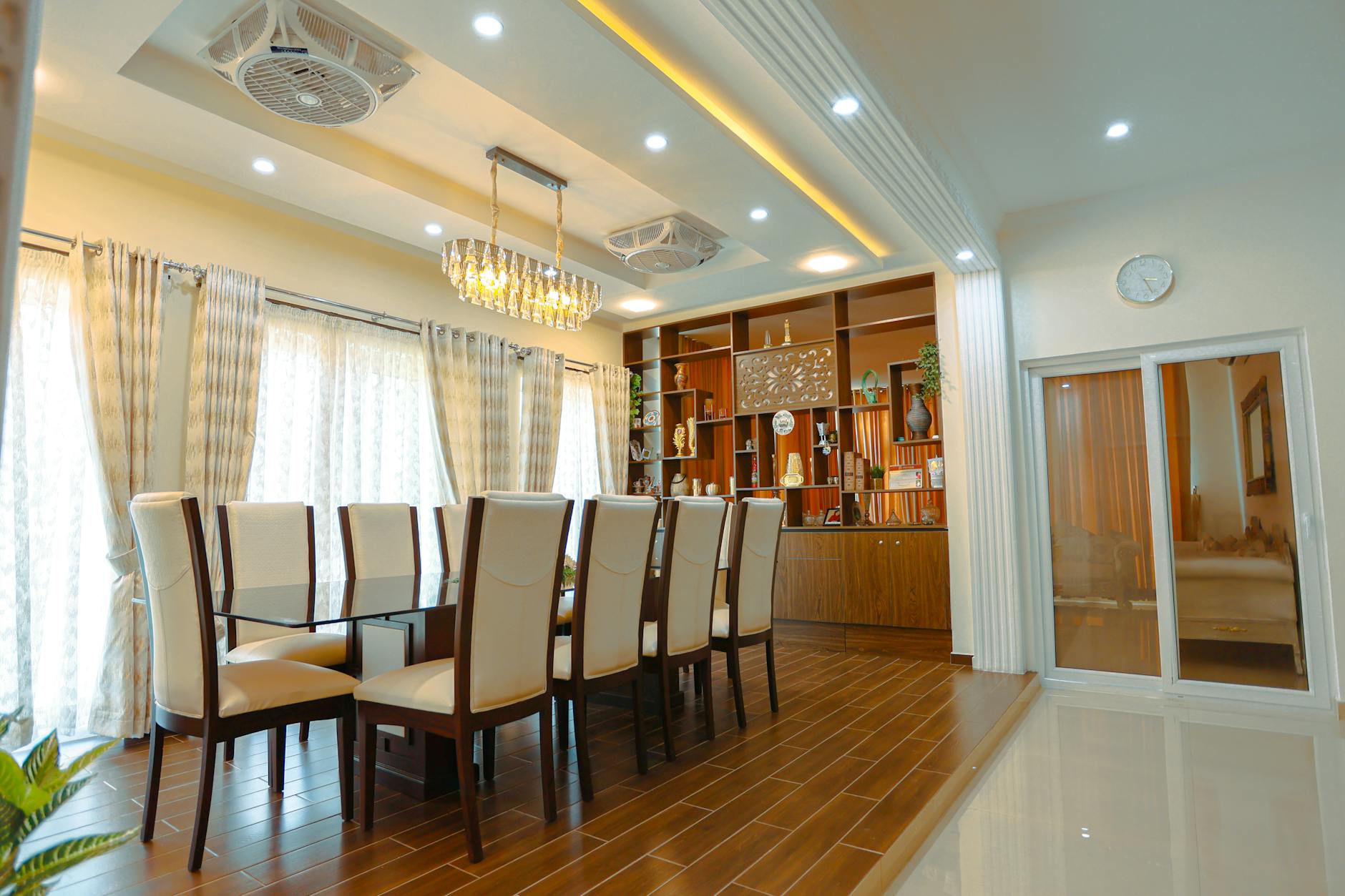 Luxurious modern dining room in a premium residence